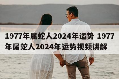 1977年属蛇人2024年运势 1977年属蛇人2024年运势视频讲解