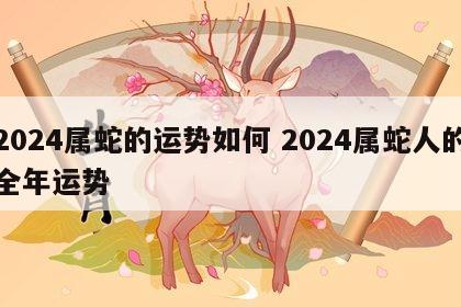 2024属蛇的运势如何 2024属蛇人的全年运势