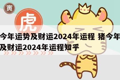 猪今年运势及财运2024年运程 猪今年运势及财运2024年运程知乎