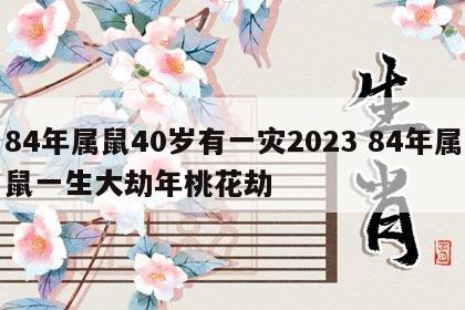 84年属鼠40岁有一灾2023 84年属鼠一生大劫年桃花劫
