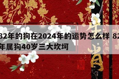 82年的狗在2024年的运势怎么样 82年属狗40岁三大坎坷