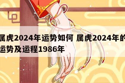 属虎2024年运势如何 属虎2024年的运势及运程1986年