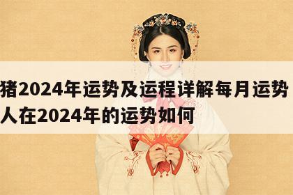 属猪2024年运势及运程详解每月运势 属猪人在2024年的运势如何