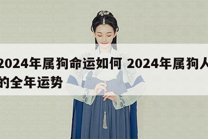 2024年属狗命运如何 2024年属狗人的全年运势
