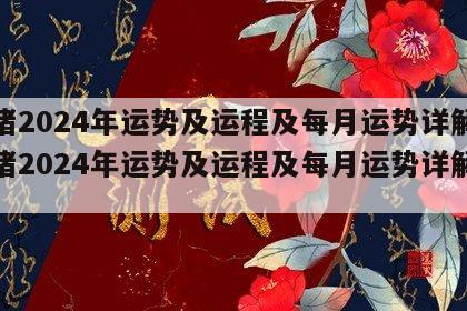 属猪2024年运势及运程及每月运势详解 属猪2024年运势及运程及每月运势详解视频
