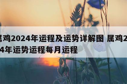 属鸡2024年运程及运势详解图 属鸡2024年运势运程每月运程