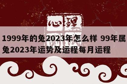 1999年的兔2023年怎么样 99年属兔2023年运势及运程每月运程