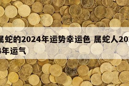属蛇的2024年运势幸运色 属蛇人2024年运气