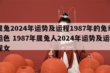 属兔2024年运势及运程1987年的兔幸运色 1987年属兔人2024年运势及运程女