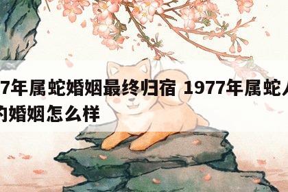 77年属蛇婚姻最终归宿 1977年属蛇人的婚姻怎么样