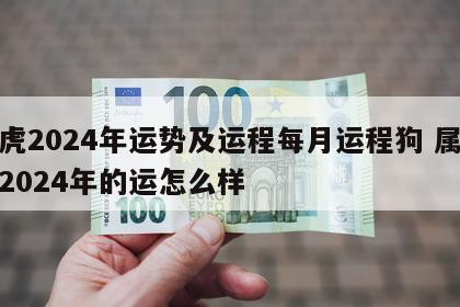 属虎2024年运势及运程每月运程狗 属虎的2024年的运怎么样