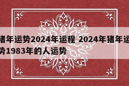 猪年运势2024年运程 2024年猪年运势1983年的人运势
