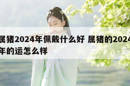 属猪2024年佩戴什么好 属猪的2024年的运怎么样
