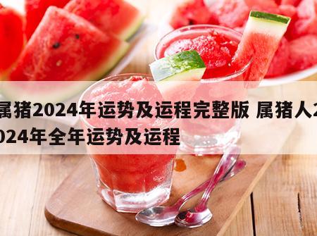 属猪2024年运势及运程完整版 属猪人2024年全年运势及运程