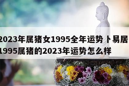 2023年属猪女1995全年运势卜易居 1995属猪的2023年运势怎么样