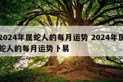 2024年属蛇人的每月运势 2024年属蛇人的每月运势卜易