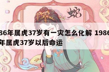 86年属虎37岁有一灾怎么化解 1986年属虎37岁以后命运