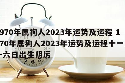 1970年属狗人2023年运势及运程 1970年属狗人2023年运势及运程十一月十六日出生阴厉