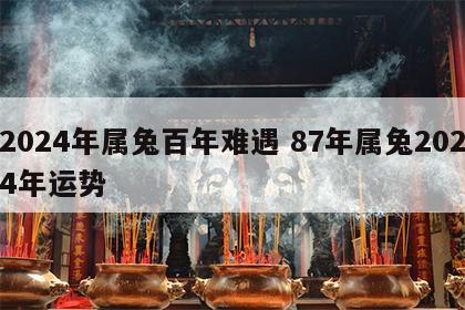 2024年属兔百年难遇 87年属兔2024年运势