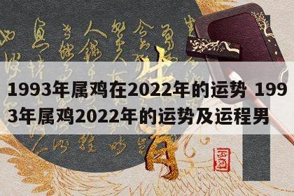 1993年属鸡在2022年的运势 1993年属鸡2022年的运势及运程男