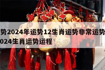 运势2024年运势12生肖运势非常运势网 2024生肖运势运程