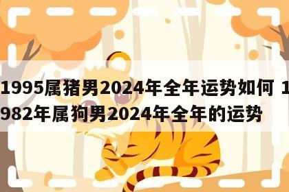 1995属猪男2024年全年运势如何 1982年属狗男2024年全年的运势