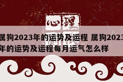 属狗2023年的运势及运程 属狗2023年的运势及运程每月运气怎么样