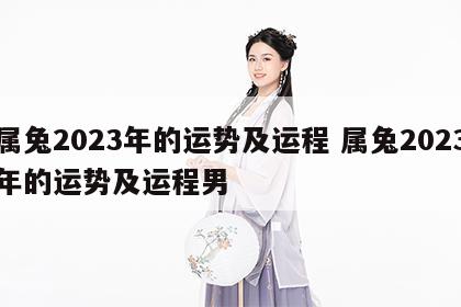 属兔2023年的运势及运程 属兔2023年的运势及运程男