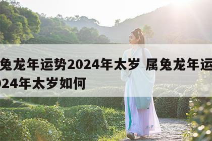 属兔龙年运势2024年太岁 属兔龙年运势2024年太岁如何