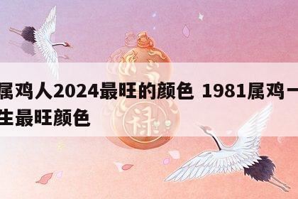 属鸡人2024最旺的颜色 1981属鸡一生最旺颜色