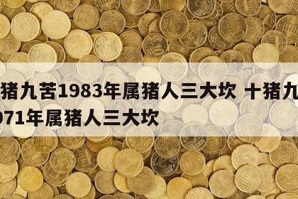 十猪九苦1983年属猪人三大坎 十猪九苦1971年属猪人三大坎