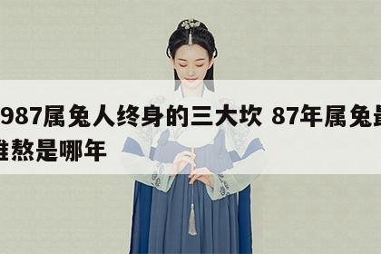 1987属兔人终身的三大坎 87年属兔最难熬是哪年