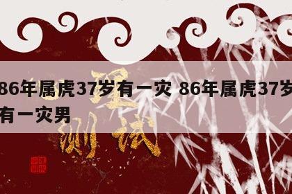 86年属虎37岁有一灾 86年属虎37岁有一灾男