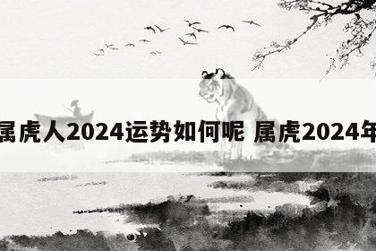 属虎人2024运势如何呢 属虎2024年