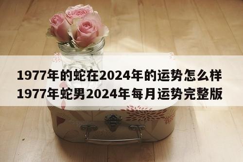1977年的蛇在2024年的运势怎么样 1977年蛇男2024年每月运势完整版