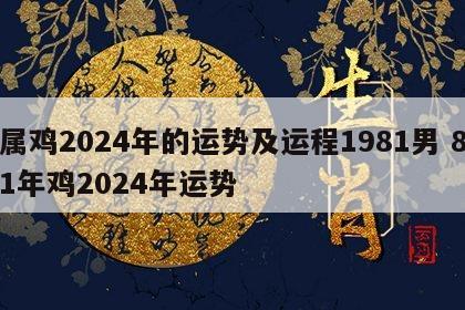 属鸡2024年的运势及运程1981男 81年鸡2024年运势