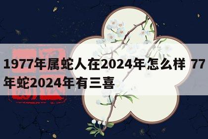 1977年属蛇人在2024年怎么样 77年蛇2024年有三喜