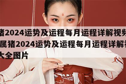 属猪2024运势及运程每月运程详解视频大全 属猪2024运势及运程每月运程详解视频大全图片