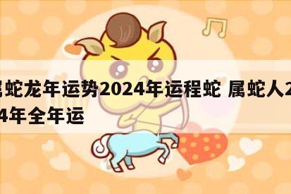 属蛇龙年运势2024年运程蛇 属蛇人2024年全年运