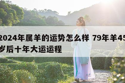 2024年属羊的运势怎么样 79年羊45岁后十年大运运程