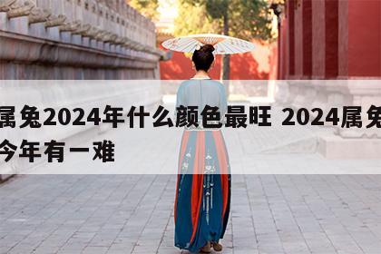 属兔2024年什么颜色最旺 2024属兔今年有一难