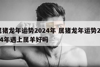 属猪龙年运势2024年 属猪龙年运势2024年遇上属羊好吗