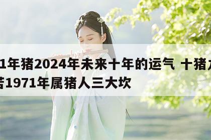 71年猪2024年未来十年的运气 十猪九苦1971年属猪人三大坎