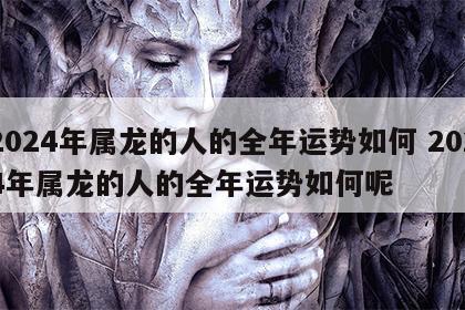2024年属龙的人的全年运势如何 2024年属龙的人的全年运势如何呢