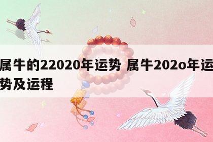 属牛的22020年运势 属牛202o年运势及运程