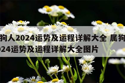 属狗人2024运势及运程详解大全 属狗人2024运势及运程详解大全图片