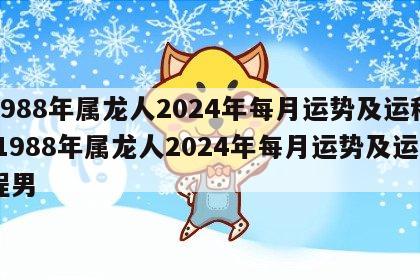 1988年属龙人2024年每月运势及运程 1988年属龙人2024年每月运势及运程男