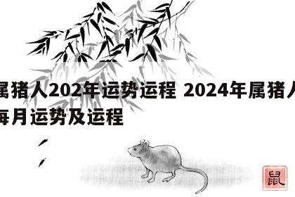 属猪人202年运势运程 2024年属猪人每月运势及运程