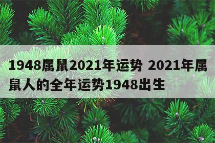 1948属鼠2021年运势 2021年属鼠人的全年运势1948出生