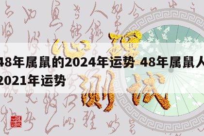 48年属鼠的2024年运势 48年属鼠人2021年运势